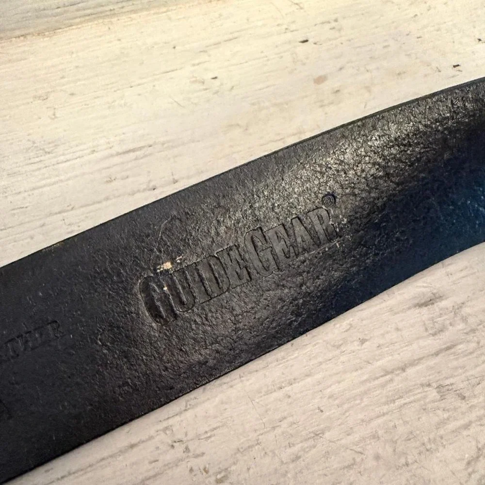 Guide Gear Genuine Black‎ Leather Embossed Weave Pattern Belt 42
